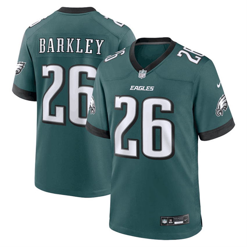 Men's Green Philadelphia Eagles Active Player Custom Stitched Game Jersey